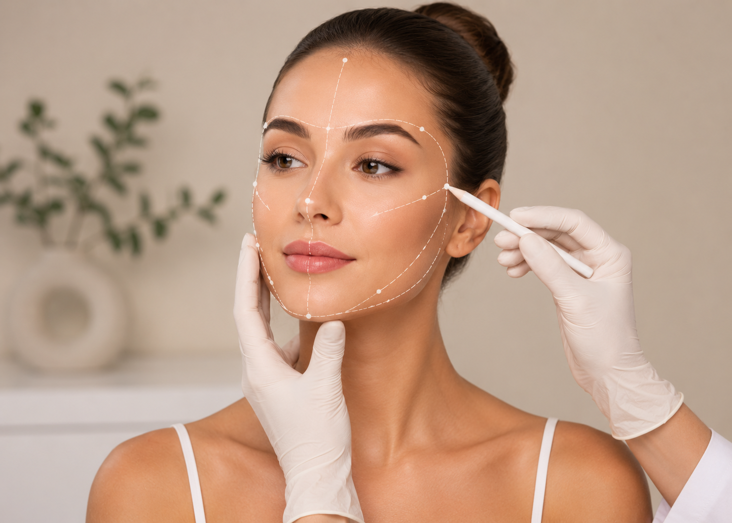 Facial Balancing checkup and diagnosis with medical professional.